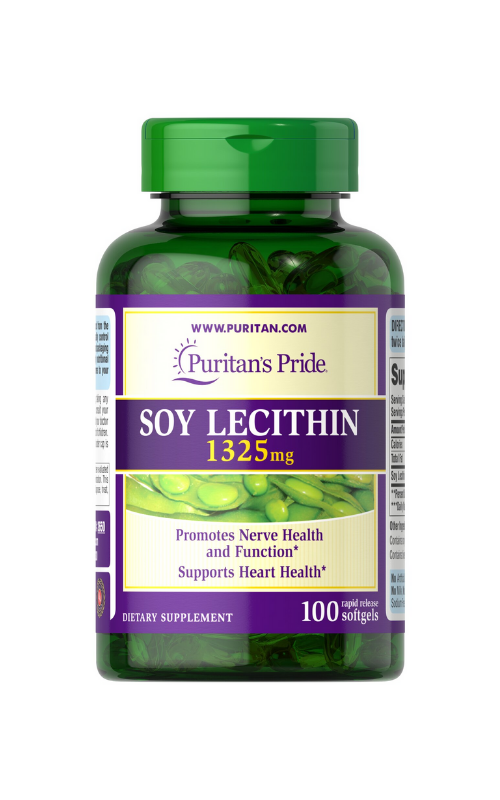 Puritan's Pride Soy Lecithin 520mg 100 Softgels